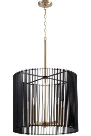 Best Choice Finura 5 Light 21 inch Aged Brass Pendant Ceiling Light