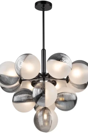 Bolla LED 24.5 inch Black Chandelier Ceiling Light Certified