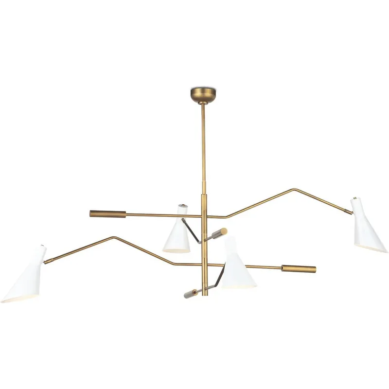Spyder 4 Light 60 inch White Chandelier Ceiling Light Authentic