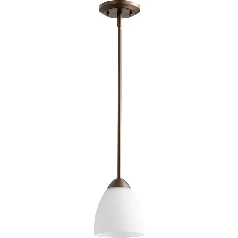 Price Cut Barkley 1 Light 6 inch Oiled Bronze Mini Pendant Ceiling Light in Satin Opal