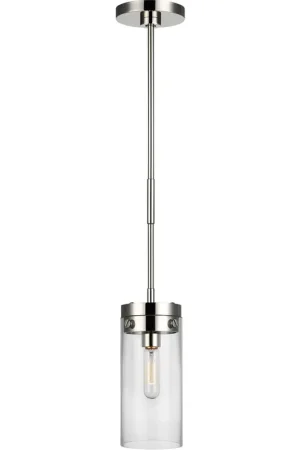 C&M by Chapman & Myers Garrett 1 Light 5.5 inch Polished Nickel Pendant Ceiling Light Handmade