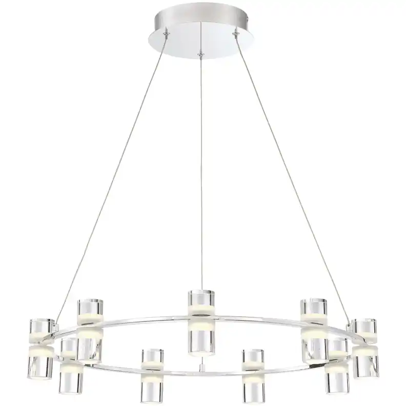 Top Pick Netto LED 24.75 inch Chrome Pendant Ceiling Light, Small