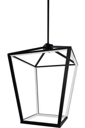 Cage LED 13 inch Matte Black Chandelier Ceiling Light Editor’s Pick