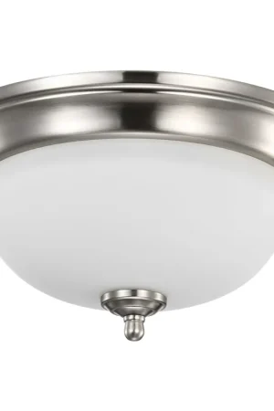 Brentwood LED 13 inch Brushed Nickel LED Flush Mount Ceiling Light Express Delivery