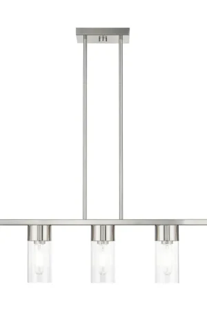 Best Choice Carson 5 Light 40 inch Brushed Nickel Linear Chandelier Ceiling Light