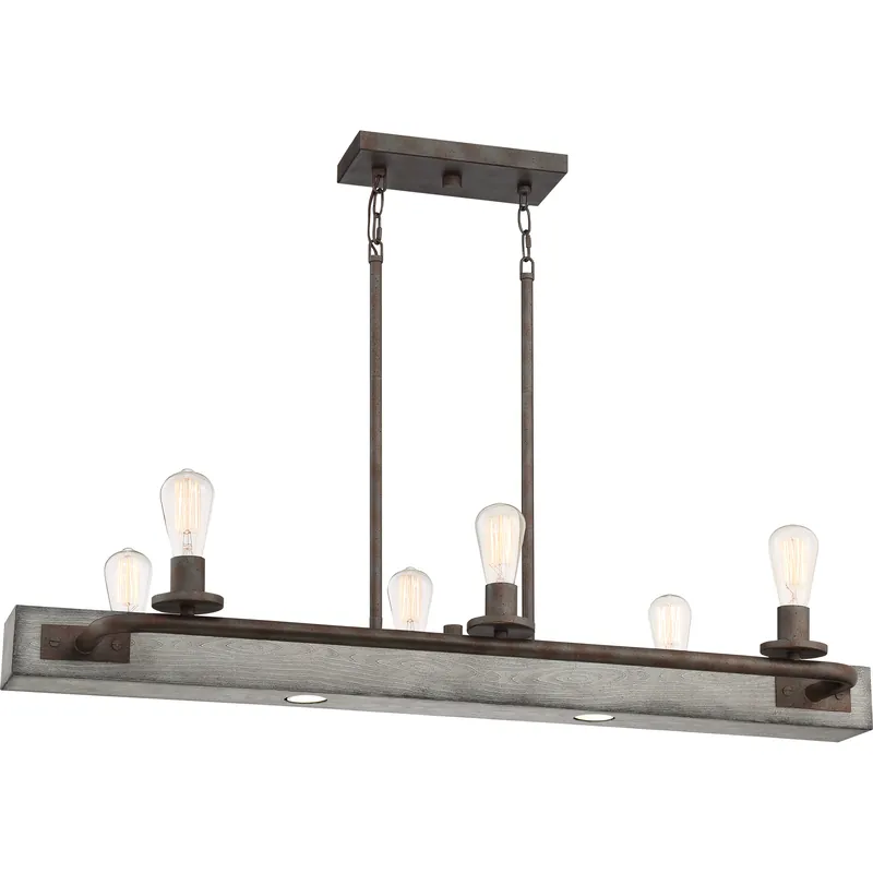 Final Sale Melville 8 Light 42 inch Iron Gate Island Light Ceiling Light