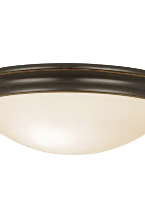 Certified Atom 2 Light 12.5 inch Oil Rubbed Bronze Flush Mount Ceiling Light