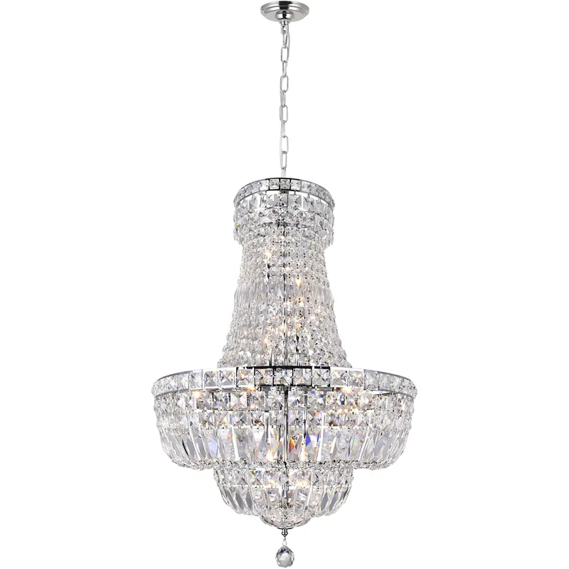 Stefania 13 Light 22 inch Chrome Down Chandelier Ceiling Light Buy Today