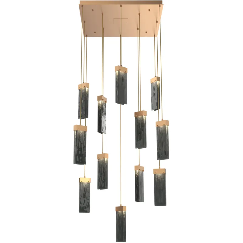 Parallel LED Novel Brass Chandelier Ceiling Light, Square Multi-Port Best Choice