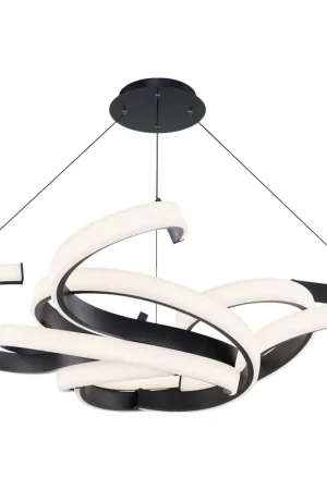 Brand New Woven 1 Light 51 inch Black Pendant Ceiling Light