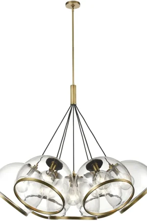 Coast 7 Light 43.9 inch Vintage Brass Down Pendant Ceiling Light New Arrival