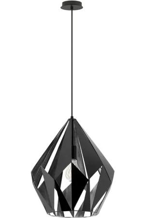 Carlton 1 Light 15.12 inch Matte Black and Silver Pendant Ceiling Light Flash Sale
