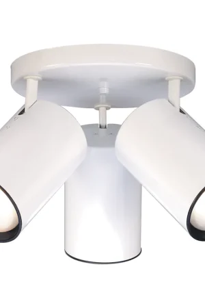 Brentwood 3 Light 18 inch White Semi Flush Mount Ceiling Light Factory Price