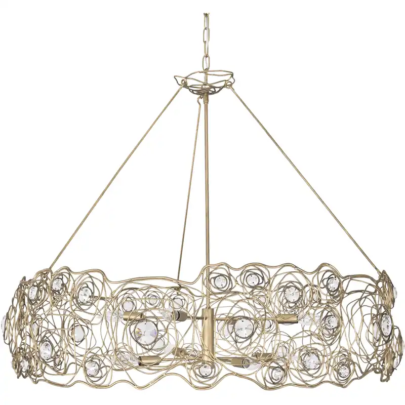 Ethereal Rose 8 Light 40.25 inch Havana Gold Ombre Chandelier Ceiling Light Worldwide Shipping