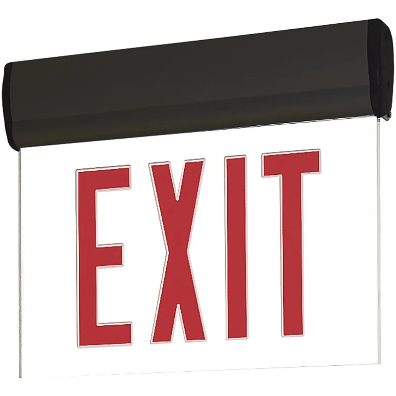 Aaliyah 1 Light Red Letters and Black Housing Exit / Emergency Ceiling Light Wholesale