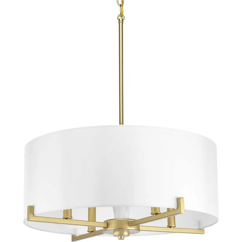 Santa Barbara 4 Light Vintage Gold Pendant Ceiling Light, Design Series Fresh Stock