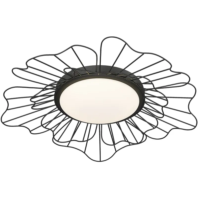 Time-Limited Yasmin LED 23.63 inch Natural Black Flush Mount Ceiling Light