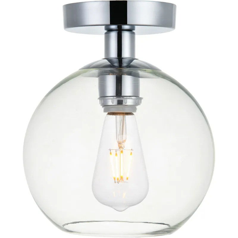 Super Sale Baxter 1 Light 8 inch Chrome Flush Mount Ceiling Light