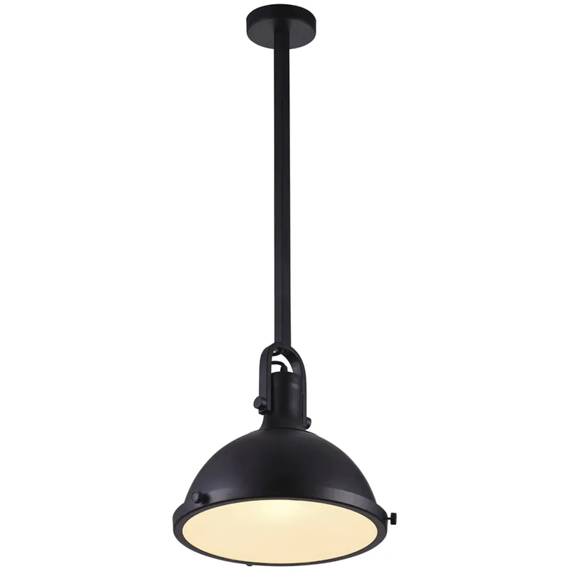 Strum 1 Light 12 inch Black Down Pendant Ceiling Light Super Sale