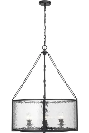 Barrington 6 Light 26 inch Matte Black Chandelier Ceiling Light Bulk Order