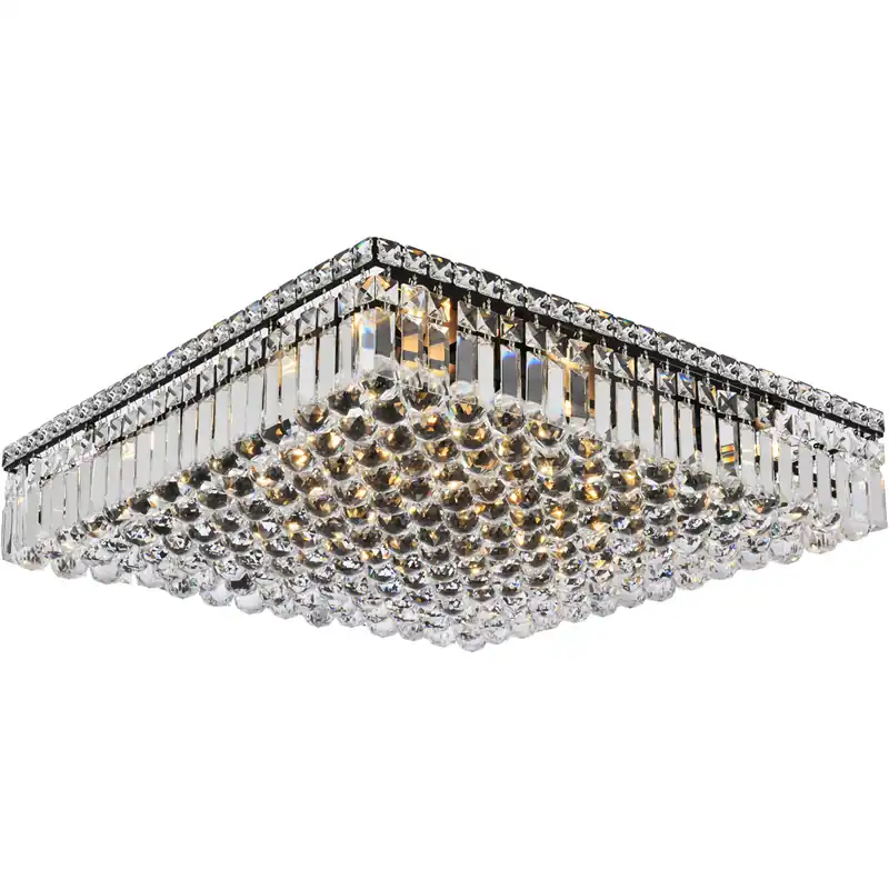 Flash Sale Maxime 13 Light 24 inch Black and Clear Flush Mount Ceiling Light in Royal Cut