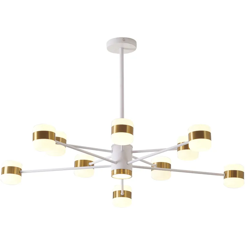 Canada LED 40 inch White and Gold Chandelier Ceiling Light Certified