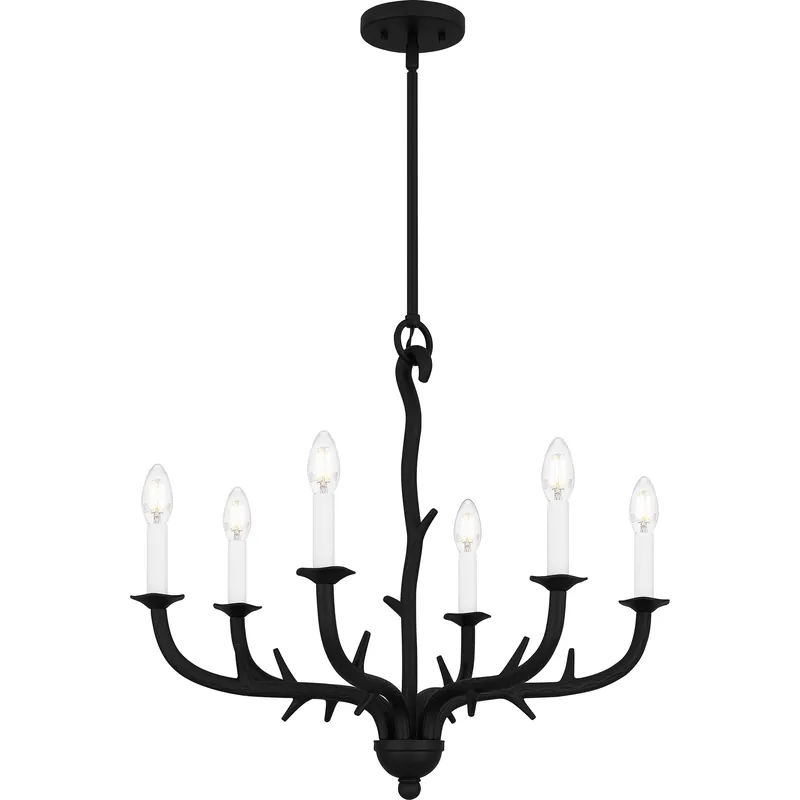 Oakley 6 Light 25 inch Earth Black Chandelier Ceiling Light Exclusive
