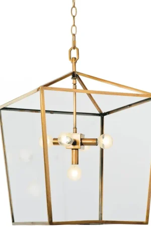 Camden 5 Light 16.25 inch Natural Brass Ceiling Lantern Ceiling Light Top Pick