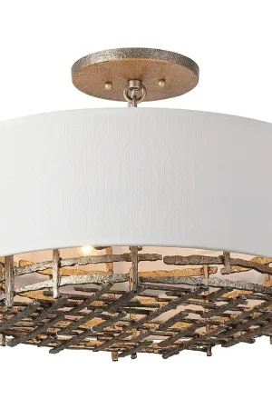 Cameo 4 Light 20 inch Campagne Luxe Convertible Semi-Flush or Pendant Ceiling Light One Day Deal