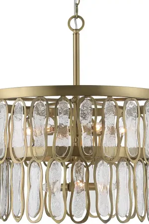Aurelie 9 Light 28 inch Antique Brass Pendant Ceiling Light Deal