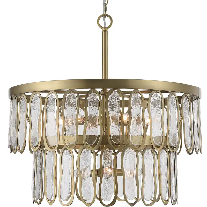 Aurelie 9 Light 28 inch Antique Brass Pendant Ceiling Light Deal