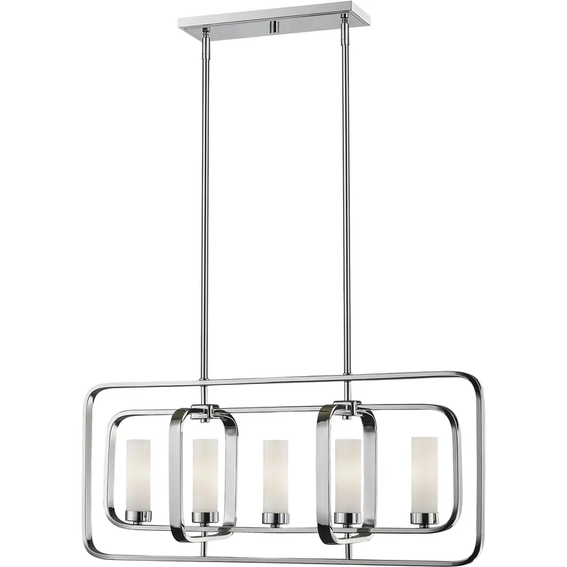 Trending Aideen 5 Light 32 inch Chrome Linear Chandelier Ceiling Light