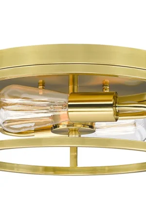Canada 2 Light 12 inch Gold Flush Mount Ceiling Light Popular