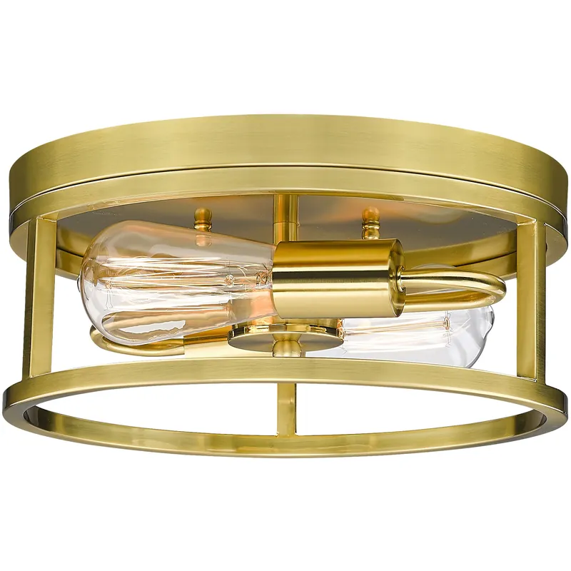 Canada 2 Light 12 inch Gold Flush Mount Ceiling Light Popular