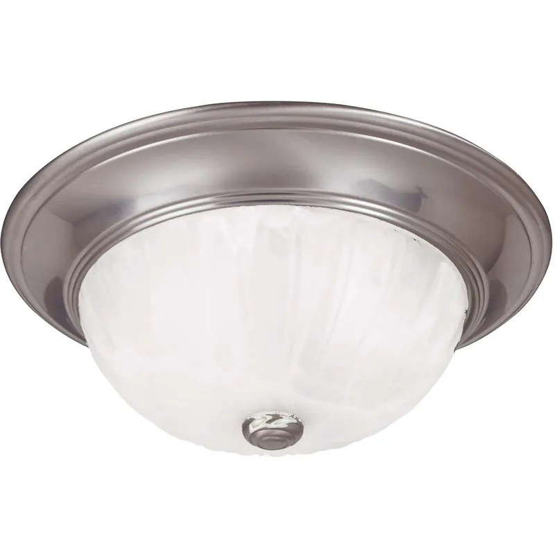 Mega Sale Stella 2 Light 11 inch Satin Nickel Flush Mount Ceiling Light, Essentials