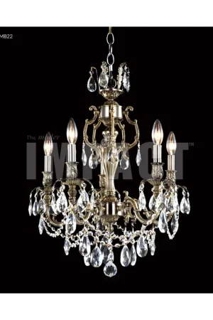 Brindisi 5 Light 20 inch Monaco Bronze Crystal Chandelier Ceiling Light Best Choice