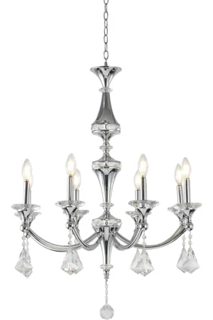 Canada 8 Light 27 inch Chrome Chandelier Ceiling Light New Release