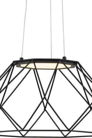 Best Choice Geodesic LED LED 18 inch Matte Black Pendant Ceiling Light, Progress LED