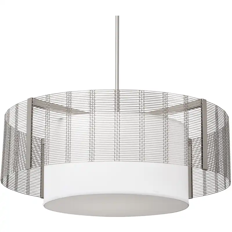 Downtown Mesh 4 Light 38.4 inch Graphite Chandelier Ceiling Light, Drum Free Returns