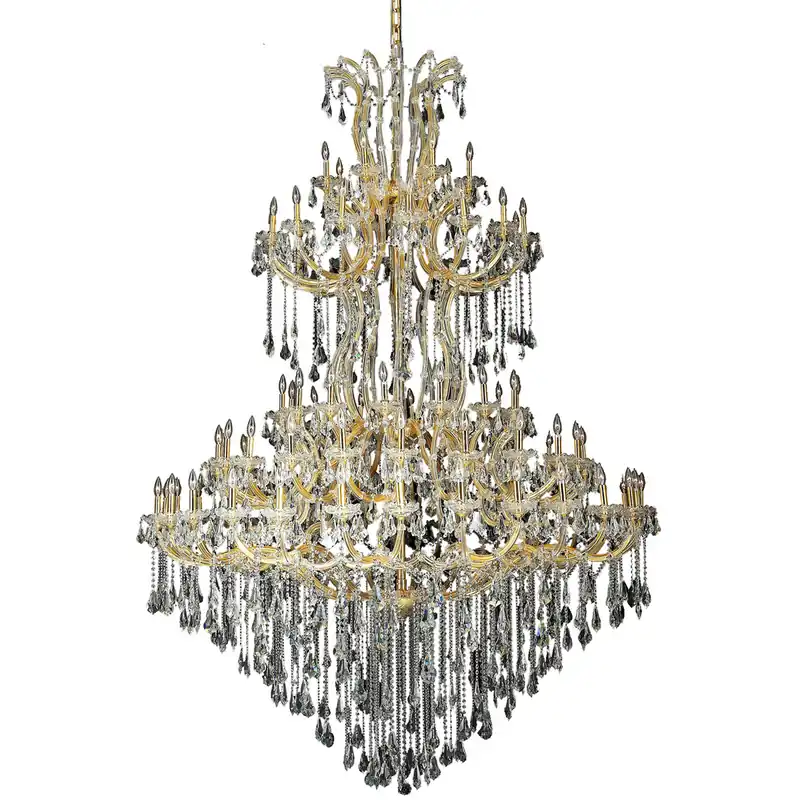 Premium Maria Theresa 85 Light 72 inch Gold Foyer Ceiling Light in Clear, Royal Cut