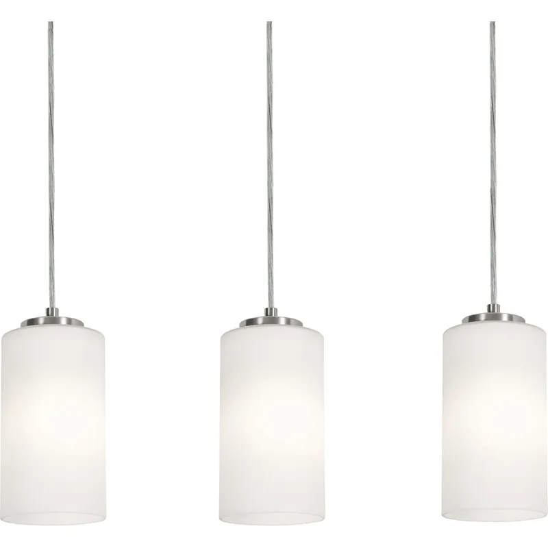Fan Favorite Leo 3 Light 5 inch Satin Nickel Linear Pendant Ceiling Light