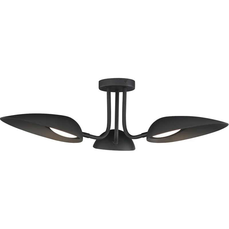 Marsh LED 32 inch Black Flush Mount Ceiling Light In Demand