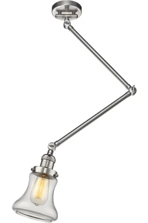 Authentic Bellmont 1 Light 14 inch Satin Nickel Flush Mount Ceiling Light, Franklin Restoration