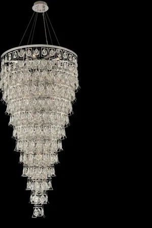 Buy Today Carmella 28 Light 36 inch Brushed Brass Pendant Ceiling Light