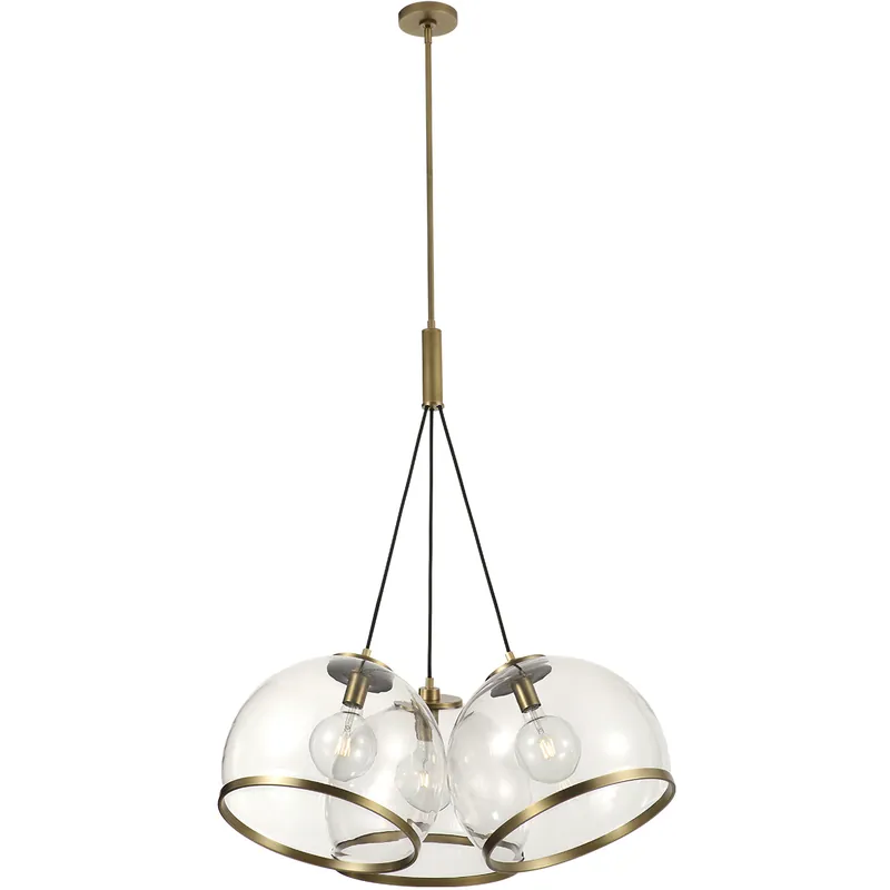 Mega Sale Coast 3 Light 35 inch Vintage Brass Pendant Ceiling Light