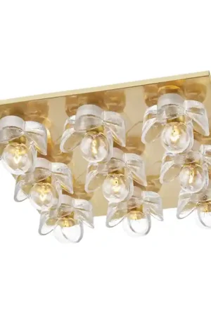 Bargain Shea 9 Light 17 inch Aged Brass Flush Mount Ceiling Light