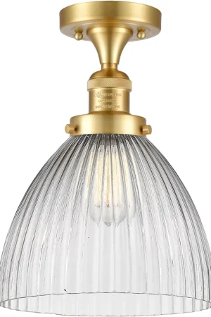 Bulk Order Franklin Restoration Seneca Falls LED 10 inch Satin Gold Semi-Flush Mount Ceiling Light, Franklin Restoration