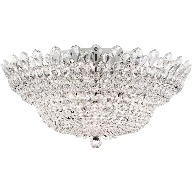 Seasonal Sale Trilliane 23 Light Silver Flush Mount Ceiling Light in Radiance