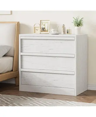 3-Drawer Bedroom Dresser, Compact Oak Nightstand Chest with Spacious Storage, Modern Bedside Organizer for Living Room, Nursery, Entryway Fresh Stock