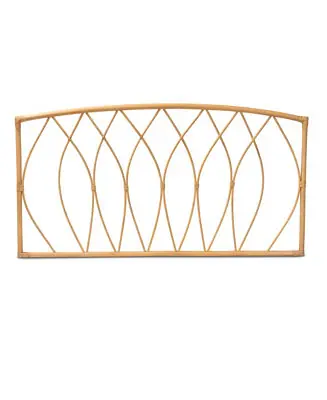 Worldwide Shipping Furniture Halia 2" Rattan Bohemian Queen Wall-Mount Headboard